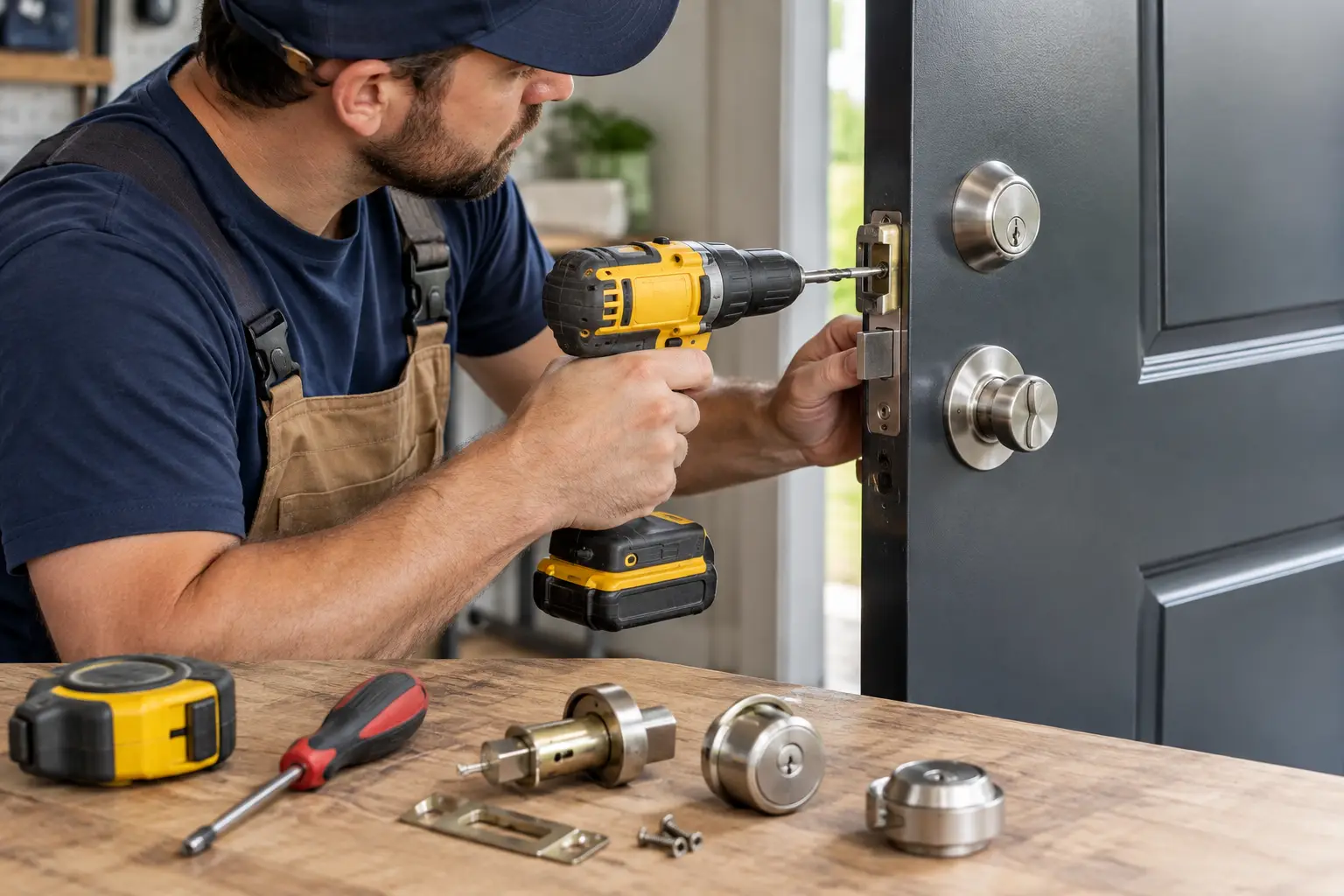 How to Install a Deadbolt on a Metal Door